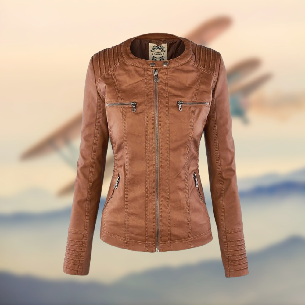 Elegante und einzigartige Lederjacke