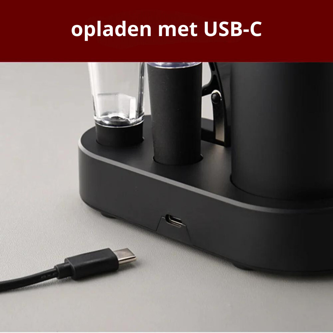 CorkEase Deluxe™ - Uw oplaadbare wijnopener met accessoires