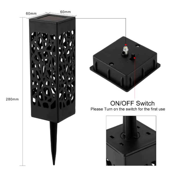 Zonne-aangedreven Vintage Tuin Lamp